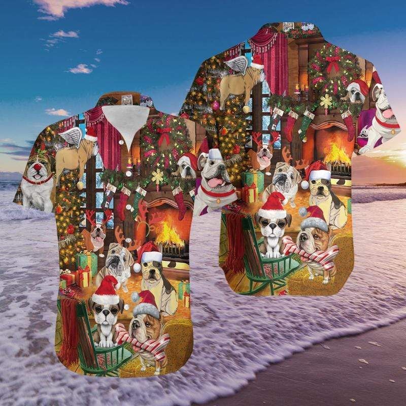 Felacia [Hawaii Shirt] I Love Dog Merry Chirstmas Hawaiian Aloha Shirts-ZX1985